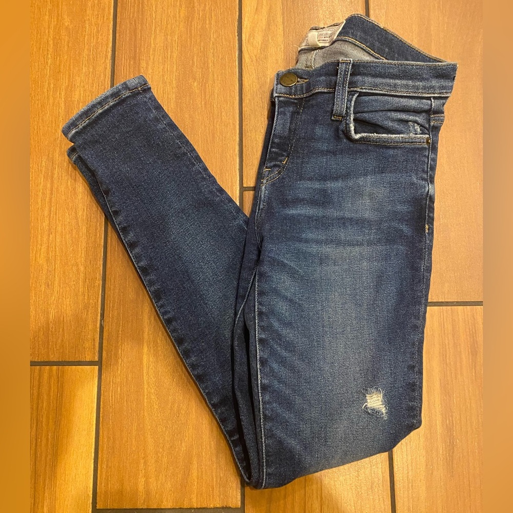 Current Elliott, distressed “stiletto” jean